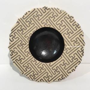 Japanese Ceramic Pocket Trays With Geometric Patterns - Japan