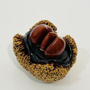 Kogo Chestnuts Japanese Lacquer Incense Box - Japanese