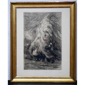 Victor Prouvé: Wheat Threshing Scene, Quiberon 1912