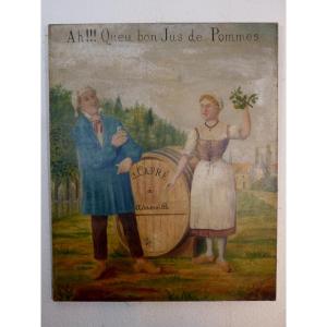 Adamville Apple Juice Advertising Table 19th