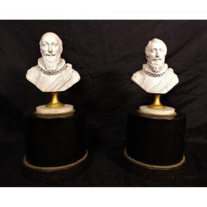 Henri IV And Sully Bust In Land Of Lorraine Louis XVI Period