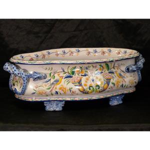 Toul, Large Planter In Earthenware Late 19th Jules Aubry
