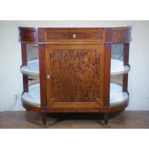 Mercier Frères Paris Sideboard In Mahogany Marble Top Louis XVI Style