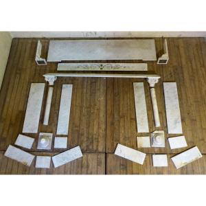 Neo Classical Marble Fireplace Empire Period Corinthian Capitals