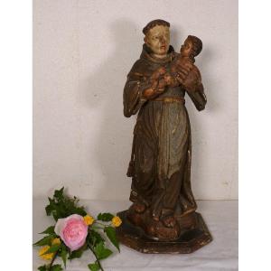 Saint Dominic Wooden Statue 18th H 60 Cm