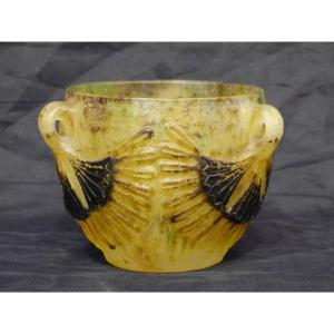 Argy Rousseau Art Nouveau Glass Paste Cup