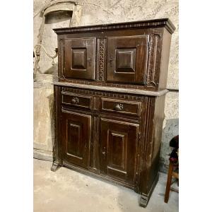 Small Louis XIII Buffet In Oak 17th To Diminutive 