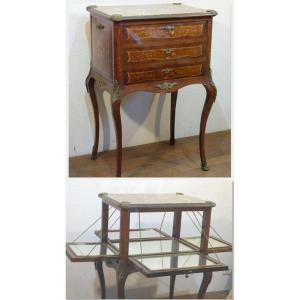 Napoleon III Bar Furniture In Marquetry Liqueur Cellar