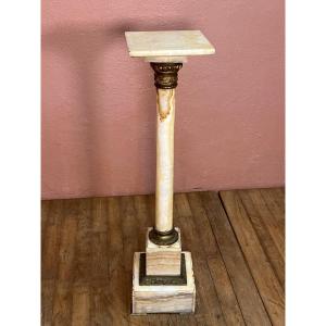 Column In Marble And Gilt Bronze Sellette Napoleon III