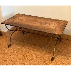 Maison Jansen, 1940s Neo-classical Coffee Table With Wood Top