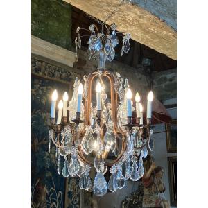 Large Chandelier With Crystal Tassels And Daggers