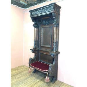 Important Renaissance Style Walnut Chair