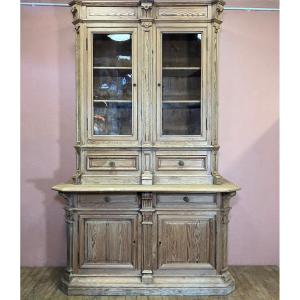 Large 19th Century Pitch Pine Herbalist's Buffet, Professional Furniture