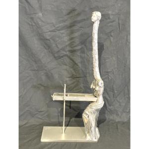 Dali Venus With Giraffe Silvered Bronze Numbered Venturi Arte Publisher 