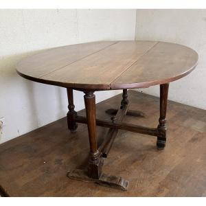 Large Walnut Winegrower Table 146 X 117 Cm Harvest Winegrower Folding Table 