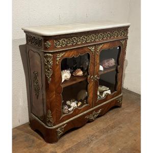Napoleon III Display Cabinet Narrow Rosewood And Bronze Display Cabinet
