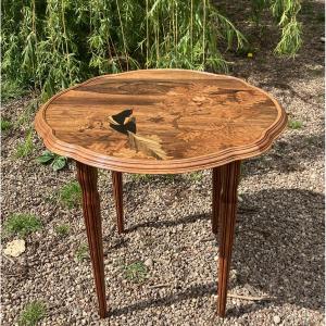 Gallé Art Nouveau Coffee Table The Magpie In The Oak Japanese Style Pedestal Table Nancy School