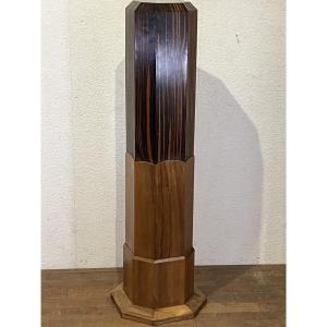 Gallé Art Deco Macassar Ebony Stand Column Display