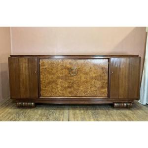 Majorelle Nancy Large Art Deco Sideboard 250 Cm In Mahogany