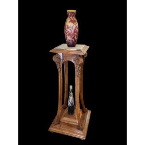 Art Nouveau Walnut Side Table From The Nancy School