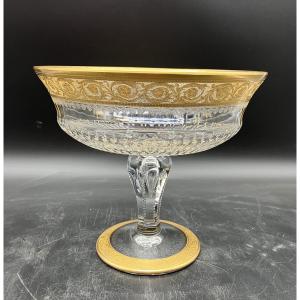 Thistle Saint Louis Gold Fruit Bowl Height 19.5 Cm