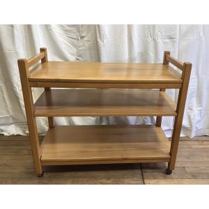 Maison Regain Elm Serving Trolley With Three Trays