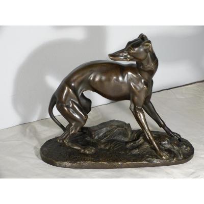 Theodore Gechter Dog Hunting In Bronze