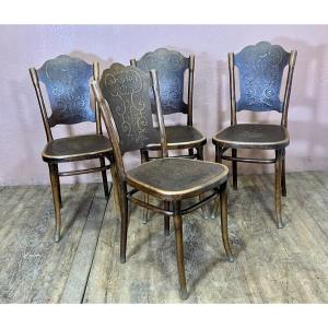 Thonet Set Of 4 Bistro Chairs 