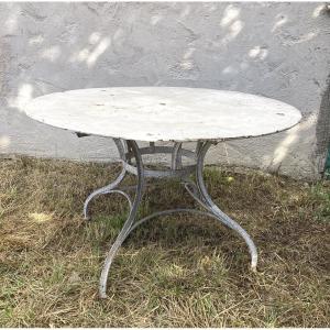 Iron Garden Table, 124 Cm Diameter, 19th Century