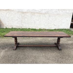 Huge 3-meter Monastery Table In Elm. Farmhouse Table. 