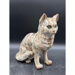 Charles Virion Ceramic Cat Rambervillers