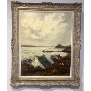 Robert Leparmentier Bay Of Paimpol Brittany Crec'h Cudenec View From Tool Broch En Pors Even