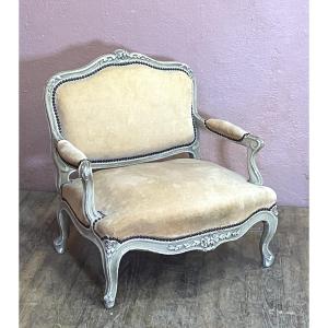 Low Marquise-style Louis XV Style Chaise Longue For In Front Of A Fireplace, Dog, Or Cat