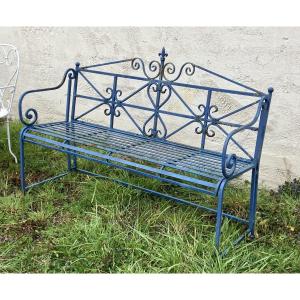 140 Cm Folding Wrought-iron Garden Bench