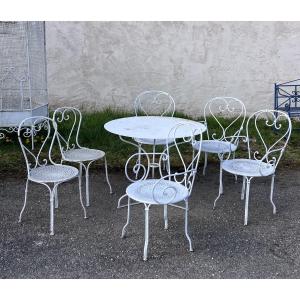 Wrought-iron Garden Furniture 4 Armchairs 2 Chairs 1 Table