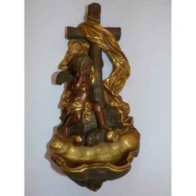 Great Clam In Bronze Putti XIXth S Three Patinas