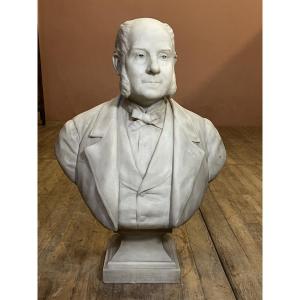 Emile Soldi Marble Bust Of Alphonse Couvreux 19th Century Sculpture Soldi-colbert