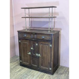 Bar Cooler With Glass Shelf Oak Craft Furniture Counter Bistro