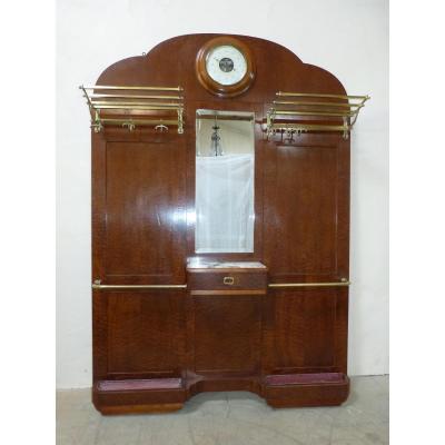 Important Coat Rack Art Deco Cloakroom In Thuja Loupe