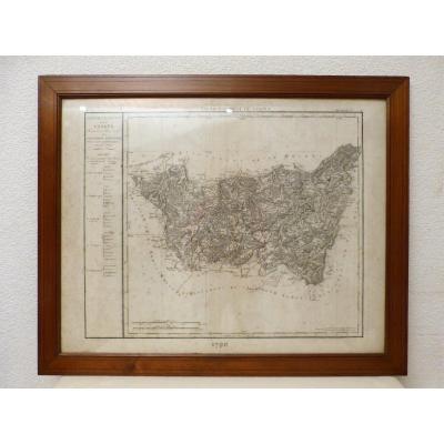 Map Of The Vosges Legend 18th Dated 1790