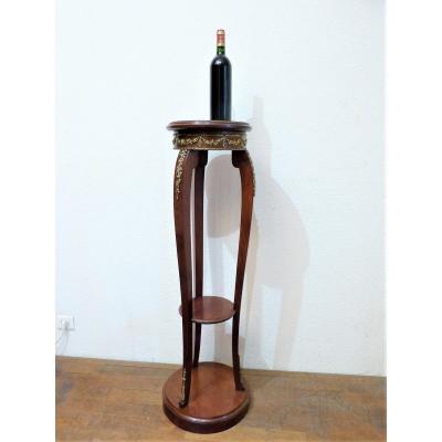 Large Bolster In Mahogany And Golden Brass Louis XVI Style, 110 Cm