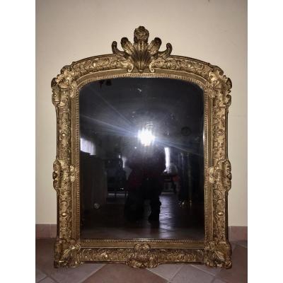 Regency Golden Wood Mirror Epoque 18 Eme, 114 X 84 Cm