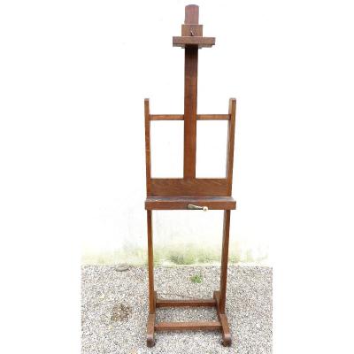 Small 19th Crank Painter's Easel, Oak