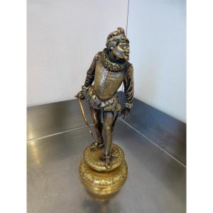 Emile Guillemin Bronze Musketeer From Prosper Roussel