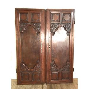 Paire De Grandes Portes Pour Placard 18 ème Vallée De Meuse
