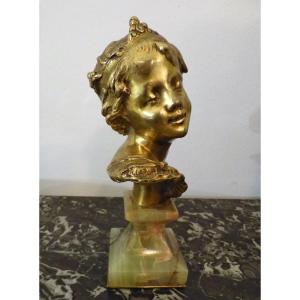 Raoul Larche, Gilt Bronze, Bust Of The Child King, Siot Fondeur