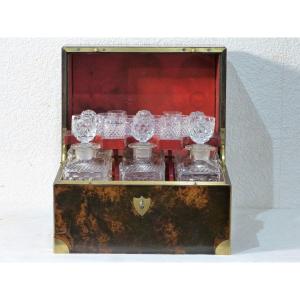 Liquor Cellar Charles X Period In Magnifying Glass, Sheathed Interior