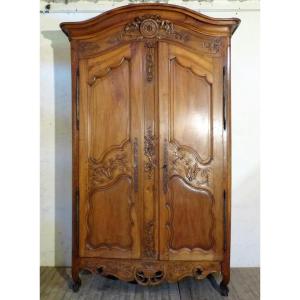 Beautiful Provencal Wardrobe In Walnut 18th