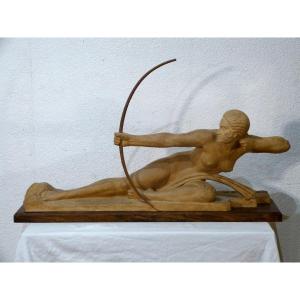 Marcel Bouraine, Terracotta Penthesilée Queen Of The Art Deco Amazons