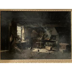 Alexandre Defaux, Forge Interior At Cernay La Ville